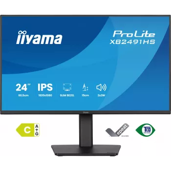 Οθόνη IIYAMA XB2491HS-B1 60,5 cm (23,8 ίντσες) 16:9 IPS με HDMI, DisplayPort και ενσωματωμένα ηχεία