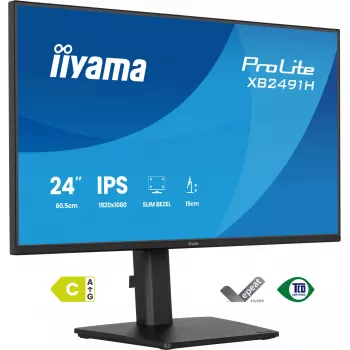 Οθόνη υπολογιστή IIYAMA ProLite XB2491H-B1 23.8 ίντσες (60.5 cm) Full HD IPS LCD, 1920×1080, θέαση 178°, VESA, ρυθμιζόμενο ύψος, μαύρο