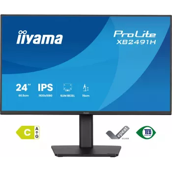 Οθόνη υπολογιστή IIYAMA ProLite XB2491H-B1 23.8 ίντσες (60.5 cm) Full HD IPS LCD, 1920×1080, θέαση 178°, VESA, ρυθμιζόμενο ύψος, μαύρο