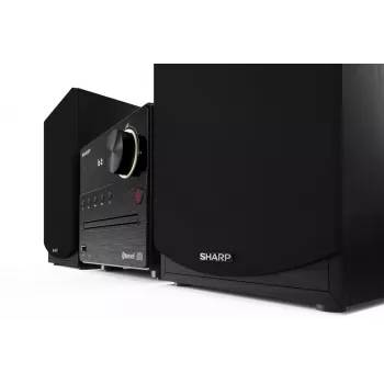 Μικροσύστημα ήχου σπιτιού Sharp XL-B512(BK) – 45 W, μονό CD player, ραδιόφωνο FM, MP3, υποδοχές ηχείων μπανάνα, μαύρο