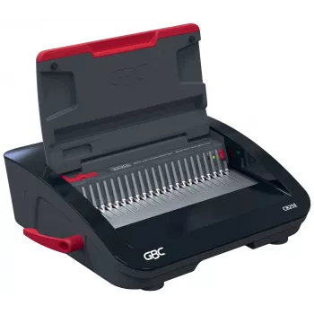 GBC CombBind® CB25E Ηλεκτρική βιβλιοδετική μηχανή, Βιβλιοδετική μηχανή χτένας, Ηλεκτρική, 390 φύλλα, Μαύρο, Κόκκινο