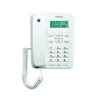 Motorola CT202 αναλογικό τηλέφωνο αναγνώριση κλήσης λευκό