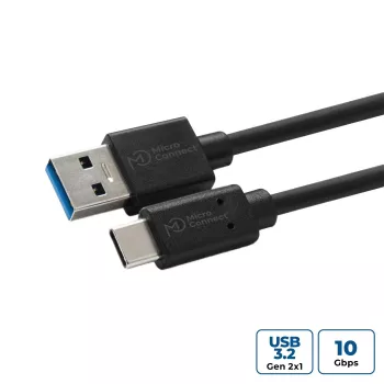 Microconnect USB3.2CA1.5 Καλώδιο USB USB 3.2 Gen 1 (3.1 Gen 1) 1,5 m USB A USB C Μαύρο
