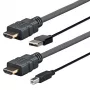 Vivolink PROHDMIUSBAB4AMP καλώδιο-προσαρμογέας βίντεο 4 m HDMI + USB Type-A HDMI + USB Type-B μαύρο