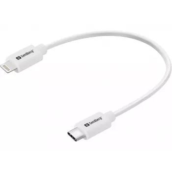 Sandberg USB-C PD σε Lightning MFI 0.2M, 0,2 m, Lightning, USB C, Βύσμα αρσενικό, Βύσμα αρσενικό, Λευκό