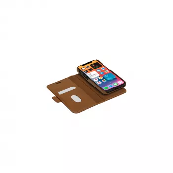 Wallet Case dbramante1928 Lynge για iPhone 12 mini (5,4 ίντσες) – Tan, 3 θήκες καρτών, βάση τραπεζιού