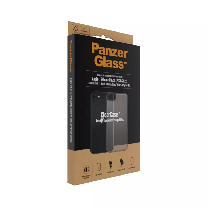 PanzerGlass ® ClearCase iPhone 8 | 7 | SE (2020/2022) | Μαύρο