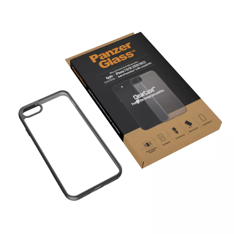 PanzerGlass ® ClearCase iPhone 8 | 7 | SE (2020/2022) | Μαύρο