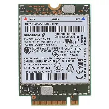 Lenovo 04W3842 Ericsson N5321 3G M.2 Κάρτα ευρυζωνικής κινητής
