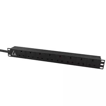 Lanview LVR-3MUK-SPD-UK8 μονάδα διανομής ισχύος (PDU) 8 έξοδοι AC 1,4U μαύρο