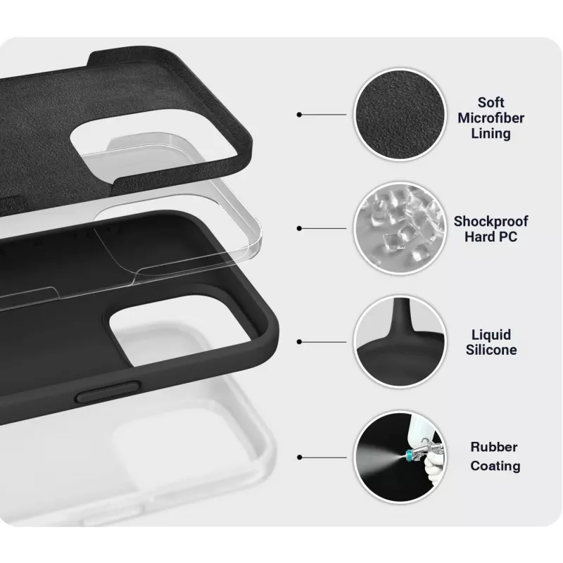 Θήκη κινητού eSTUFF ES67120050-BULK 15,5 cm (6,1 ιντσών) κάλυμμα μαύρο