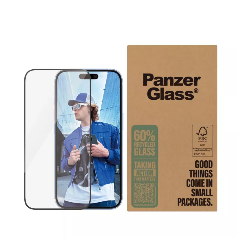 Προστασία οθόνης PanzerGlass ® iPhone 16 | 15 | Ultra-Wide Fit | Bulk