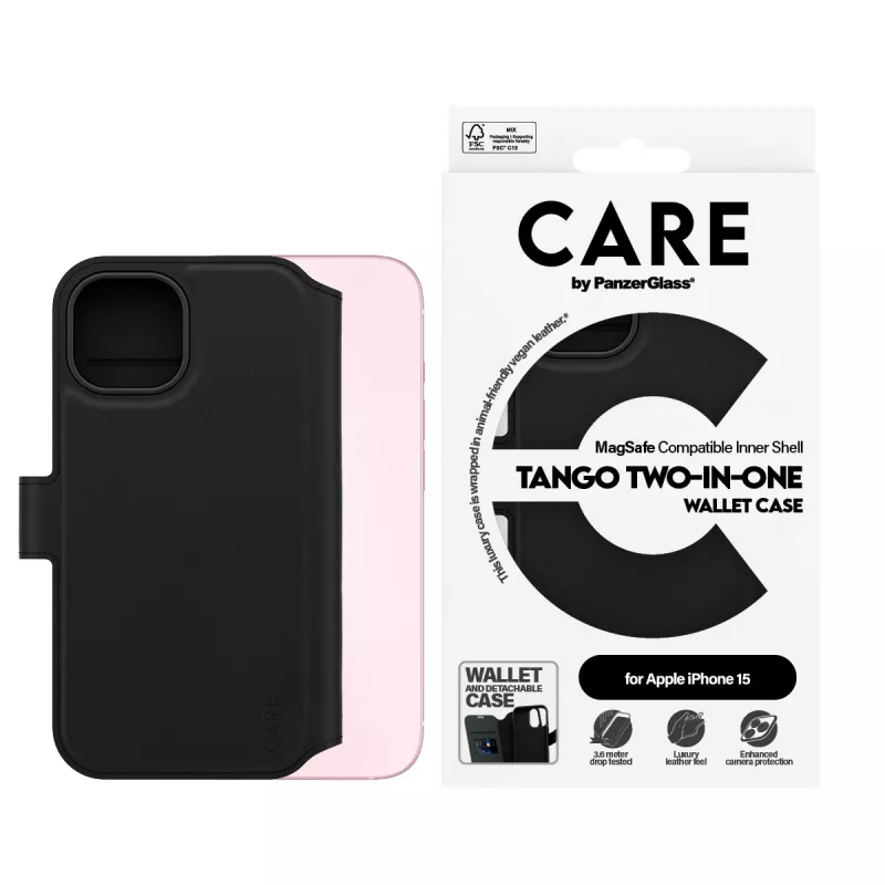 Θήκη πορτοφόλι 2 σε 1 με MagSafe PanzerGlass CARE™ by ® Tango iPhone 15