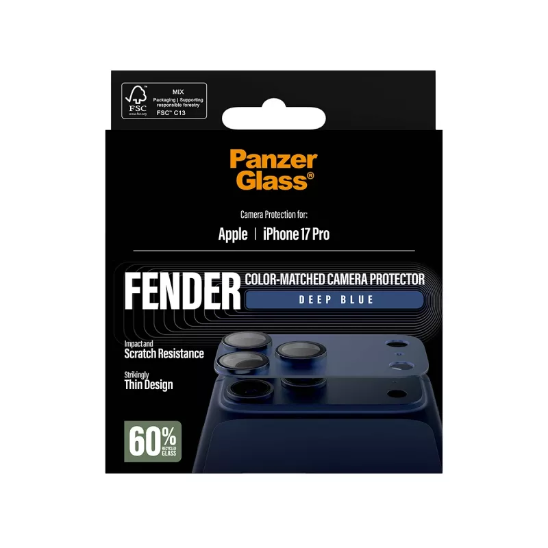 Προστασία κάμερας PanzerGlass Fender Deep Blue για iPhone 17 Pro