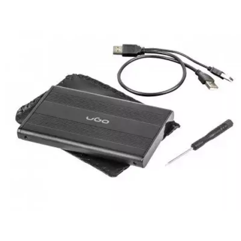 Θήκη HDD/SSD uGo Marapi S120 μαύρη 2,5 ιντσών