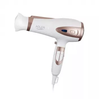 Σεσουάρ Adler AD 2248 2400 W 3 ρυθμίσεις θερμοκρασίας λειτουργία ιόντων ντιφιούζερ ακροφύσιο Λευκό