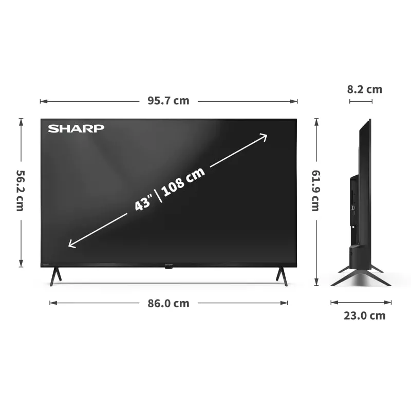 Sharp 43HL4265E TV 109,2 cm (43 ίντσες) 4K Ultra HD Smart TV Wi-Fi μαύρο
