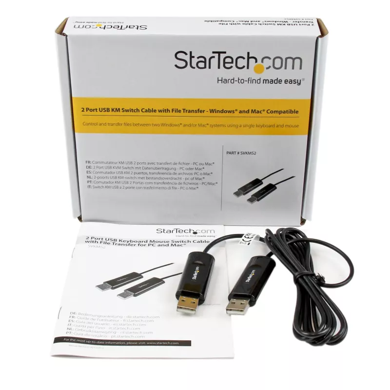 StarTech.com Καλώδιο KM Switch με μεταφορά αρχείων για Mac και PC – USB 2.0