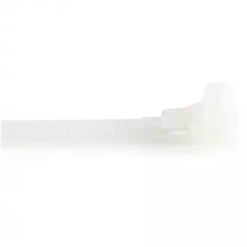 StarTech.com 15 cm επαναχρησιμοποιήσιμα δεματικά καλωδίων – 7 mm πλάτος, 35 mm διάμετρος δέσμης, 22 kg αντοχή εφελκυσμού, αποσπώμενα νάιλον δεματικά, εσωτερικού/εξωτερικού χώρου, 94V-2/UL καταχωρημένα, 100 τεμ. – Λευκό