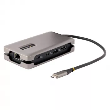StarTech.com Προσαρμογέας USB-C Multiport, 4K 60Hz HDMI 2.0b, HDR, USB 3.2 Gen 2 10Gbps Hub (2xUSB-C, 1xUSB-A), 100W PD Pass-Through, Mini Travel Dock, Καλώδιο 12 ίντσες/30cm, Βάση σύνδεσης φορητού υπολογιστή