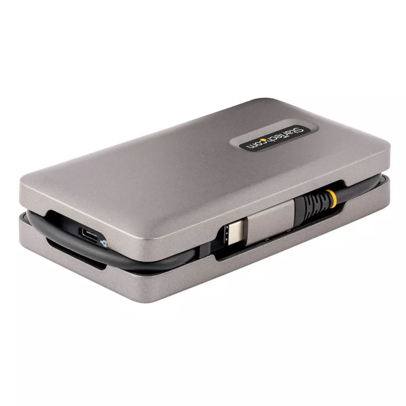 StarTech.com Προσαρμογέας USB-C Multiport, 4K 60Hz HDMI 2.0b, HDR, USB 3.2 Gen 2 10Gbps Hub (2xUSB-C, 1xUSB-A), 100W PD Pass-Through, Mini Travel Dock, Καλώδιο 12 ίντσες/30cm, Βάση σύνδεσης φορητού υπολογιστή