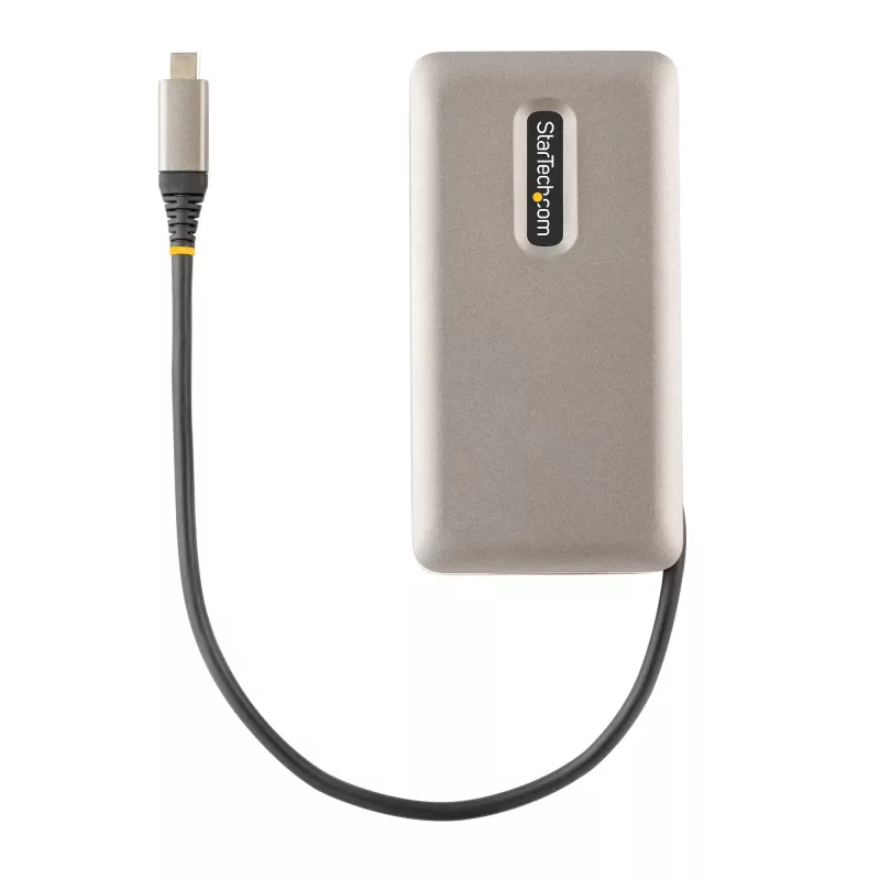 StarTech.com Προσαρμογέας USB-C Multiport, 4K 60Hz HDMI 2.0b, HDR, USB 3.2 Gen 2 10Gbps Hub (2xUSB-C, 1xUSB-A), 100W PD Pass-Through, Mini Travel Dock, Καλώδιο 12 ίντσες/30cm, Βάση σύνδεσης φορητού υπολογιστή