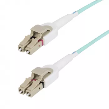 StarTech.com 5m (16.4ft) LC σε LC (UPC) OM4 εναλλασσόμενο καλώδιο οπτικής ίνας 50/125µm, 100G, αλλαγή πολικότητας χωρίς εργαλεία, χαμηλή εξασθένηση εισαγωγής – Καλώδιο jumper οπτικής ίνας LSZH