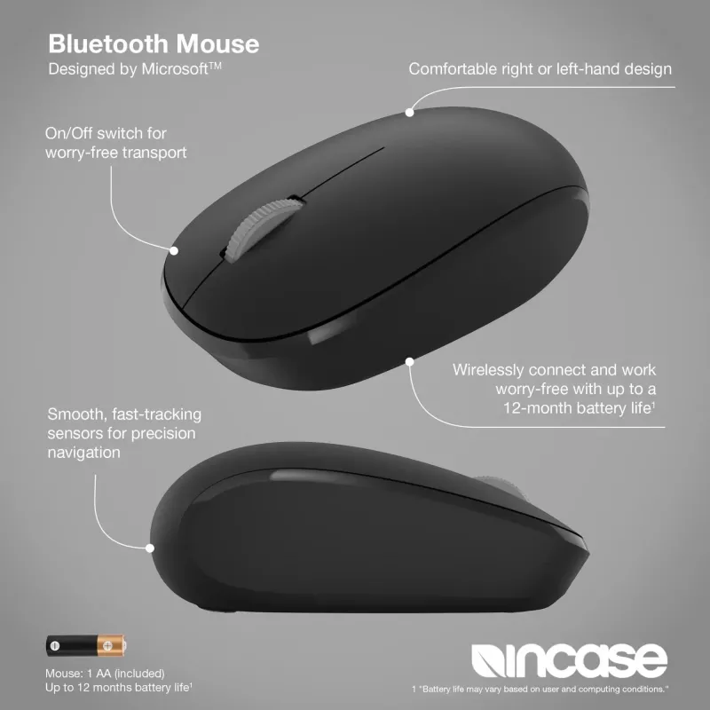 Incase Designed by Microsoft Bluetooth Ποντίκι Travel Αμφιδέξιο