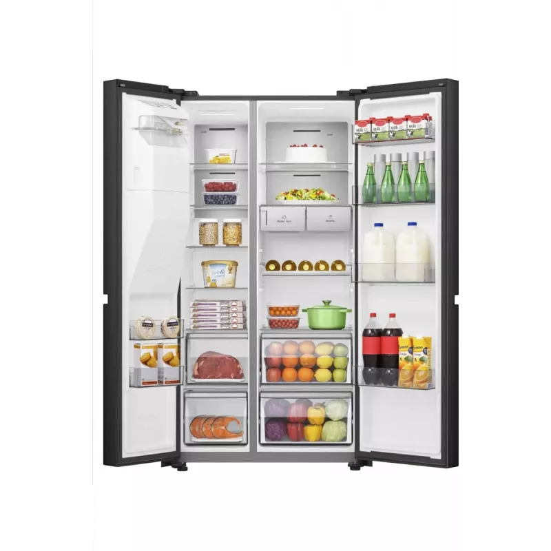 Hisense RS818N4TFC Ψυγείο Side-by-Side Ελεύθερο 632 L Μαύρο, Ανοξείδωτο Ατσάλι