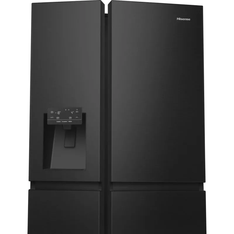 Hisense RS818N4TFC Ψυγείο Side-by-Side Ελεύθερο 632 L Μαύρο, Ανοξείδωτο Ατσάλι