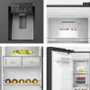 Hisense RS818N4TFC Ψυγείο Side-by-Side Ελεύθερο 632 L Μαύρο, Ανοξείδωτο Ατσάλι