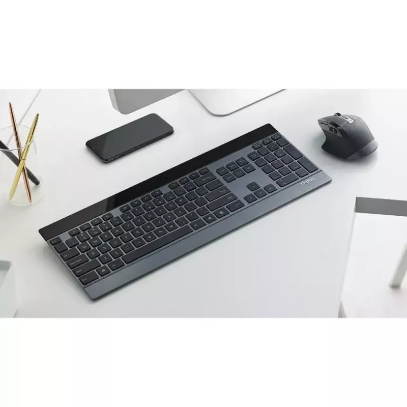 Πληκτρολόγιο-Ποντίκι Rapoo 9900m Office QWERTZ Μαύρο