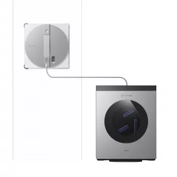 Ρομπότ καθαρισμού παραθύρων Ecovacs WINBOT W3 OMNI, μπαταρία 4500 mAh, 270×270×76 mm, ασημί/λευκό
