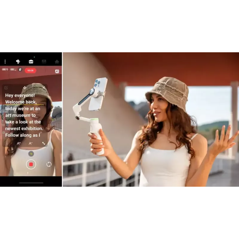 Σταθεροποιητής κάμερας smartphone Insta360 Flow 2 Pro Creator Bundle περιστροφή 360°