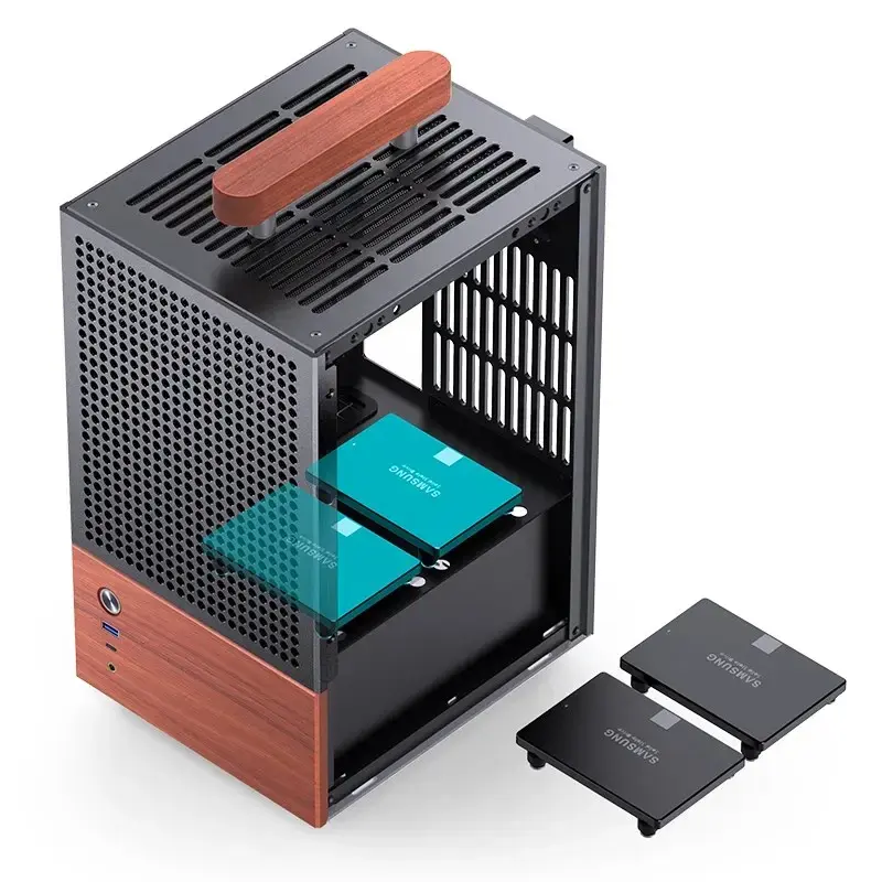 Κουτί PC Jonsbo T6, Mini-Tower, Mini-ITX, Μαύρο