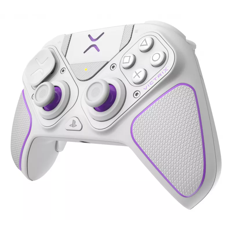 Gamepad VICTRIX 052-002-WH ενσύρματο & ασύρματο RF/USB, USB-C, 2000mAh, PC/PS4/PS5, Μωβ/Λευκό