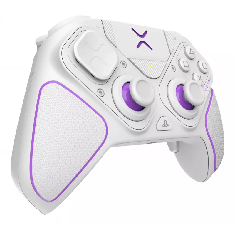 Gamepad VICTRIX 052-002-WH ενσύρματο & ασύρματο RF/USB, USB-C, 2000mAh, PC/PS4/PS5, Μωβ/Λευκό