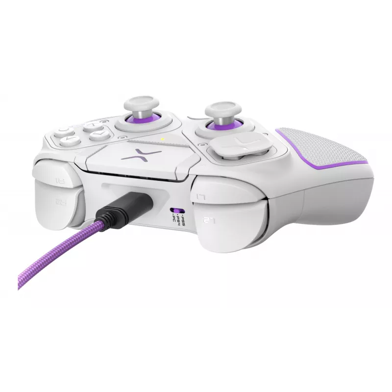 Gamepad VICTRIX 052-002-WH ενσύρματο & ασύρματο RF/USB, USB-C, 2000mAh, PC/PS4/PS5, Μωβ/Λευκό
