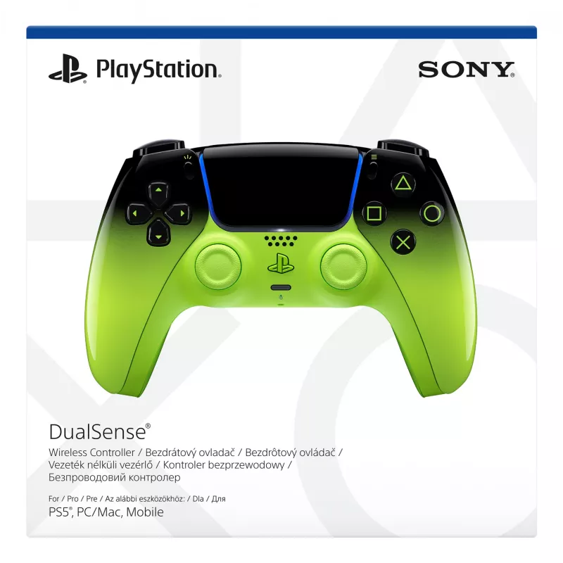 Gamepad Sony DualSense για PlayStation 5 — Bluetooth/USB, μαύρο/πράσινο, αναλογικό/ψηφιακό, USB-C