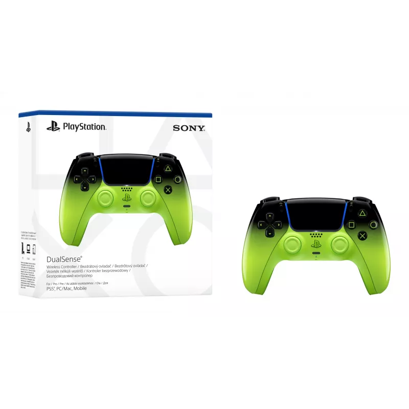 Gamepad Sony DualSense για PlayStation 5 — Bluetooth/USB, μαύρο/πράσινο, αναλογικό/ψηφιακό, USB-C