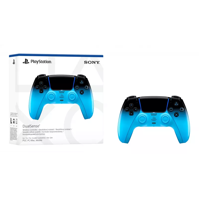 Gamepad Sony DualSense για PlayStation 5, Bluetooth/USB, μαύρο/μπλε, USB-C, με μπαταρία