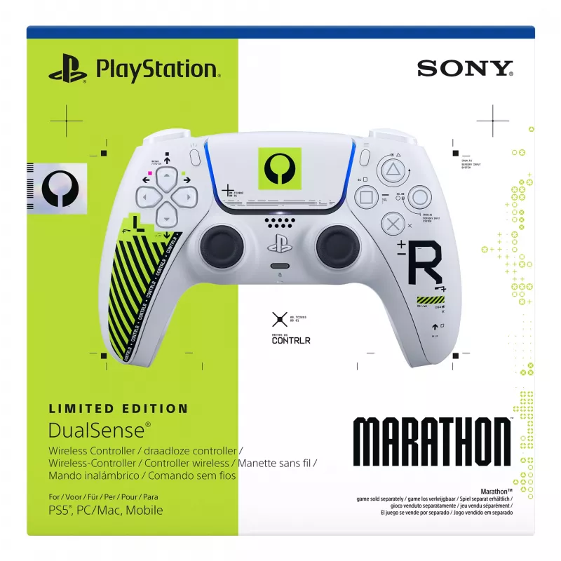 Gamepad Sony DualSense για PlayStation 5 — Bluetooth/USB, λευκό & πράσινο, αναλογικό/ψηφιακό, USB‑C