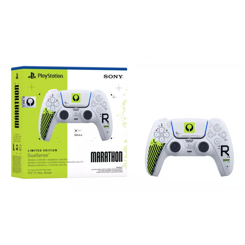 Gamepad Sony DualSense για PlayStation 5 — Bluetooth/USB, λευκό & πράσινο, αναλογικό/ψηφιακό, USB‑C