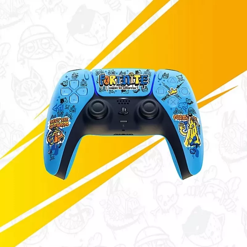 Gamepad Sony DualSense Wireless PlayStation 5 Controller — μοντέλο 9593973, μπλε, σχέδιο Fortnite, Bluetooth/USB, με μπαταρία