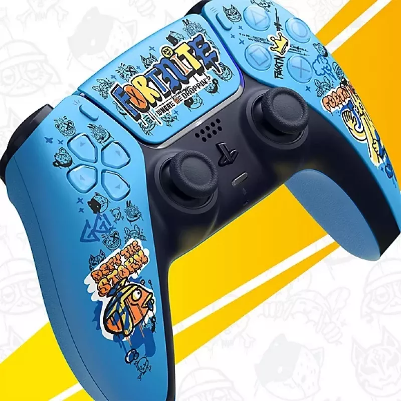 Gamepad Sony DualSense Wireless PlayStation 5 Controller — μοντέλο 9593973, μπλε, σχέδιο Fortnite, Bluetooth/USB, με μπαταρία
