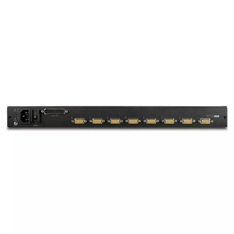 APC Κονσόλα LCD rack 17 ιντσών με ενσωματωμένο αναλογικό KVM switch 8 θυρών