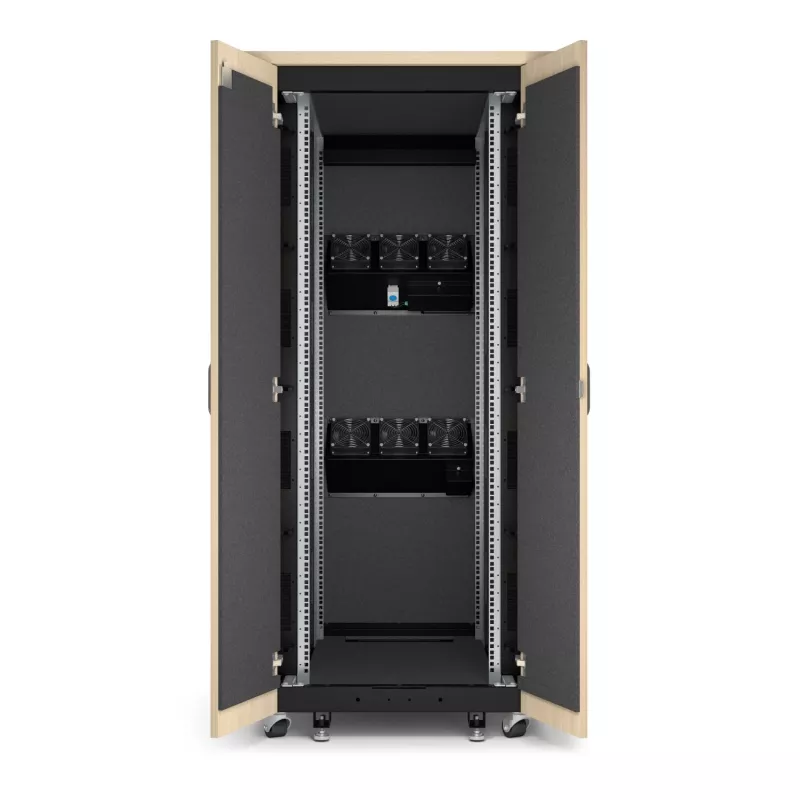 APC NetShelter Soundproof, 32U, Server Rack Enclosure, 230V, σφενδάμι