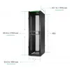 APC NetShelter SX Server Rack Gen 2, 45U, 2124H x 600W x 1070D mm, με πλαϊνά τοιχώματα, μαύρο