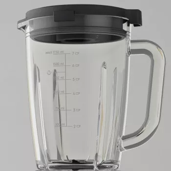 Επιτραπέζιο μίξερ Electrolux E6TB1-6ST — μπολ 1,75 L, 1400 W, περιστροφικός διακόπτης, μαύρο/ανοξείδωτο/διαφανές
