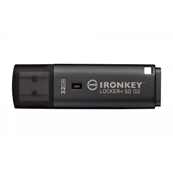 USB Flash Drive KINGSTON IronKey Locker Plus 50 G2 32 GB, USB 3.2 Gen 1 Type-A, AES-256, FIPS 197